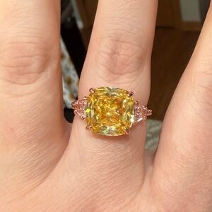 Bomb Party waves of wonder lemon cz ring